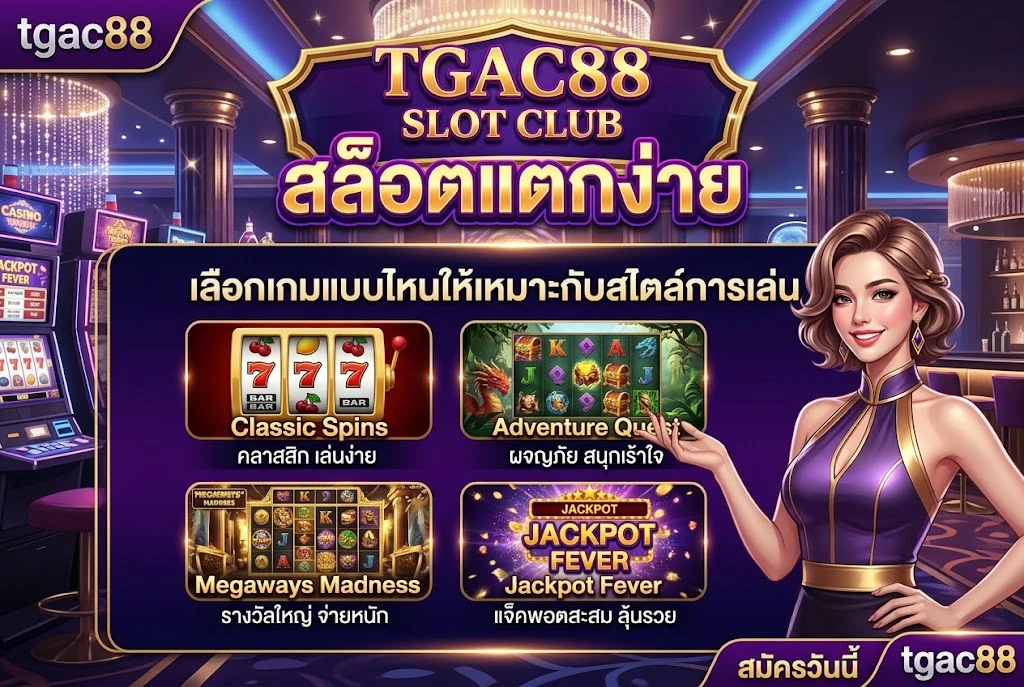 สล็อตแตกง่าย tgac88 เลือกเกมแบบไหนให้เหมาะกับสไตล์การเล่น
